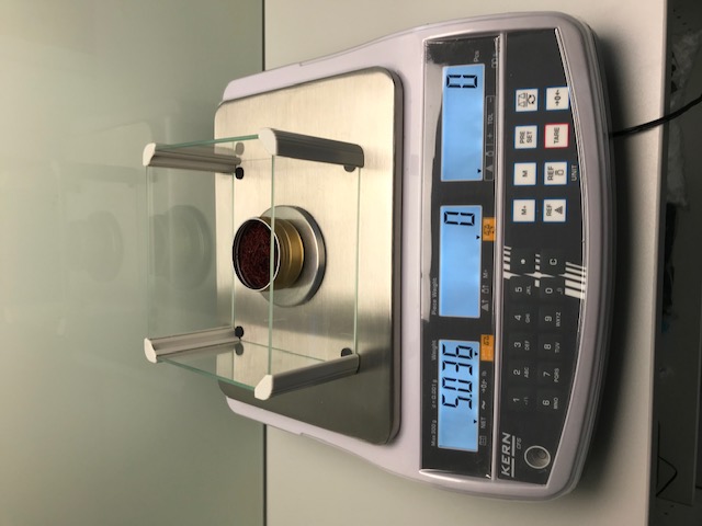 Safran genaues Abwiegen